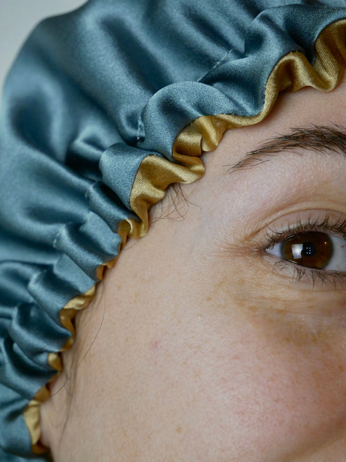 Double Layer Seiden-Schlafhaube aus Ahimsa Seide – wendbar, 16 Momme | SILKZzz