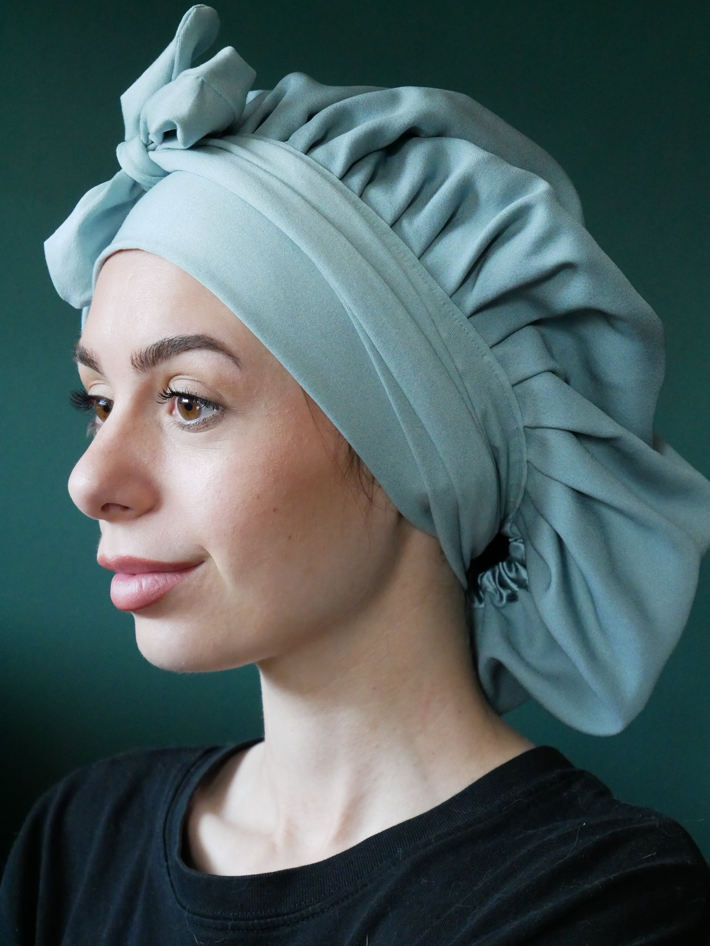 One Layer Seiden-Schlafhaube mit Band aus Ahimsa Seide – 21/40 Momme | SILKZzz