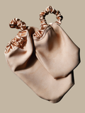 Seiden-Bun für die Nacht aus Ahimsa Seide – 40 Momme mit integriertem Scrunchie | SILKZzz